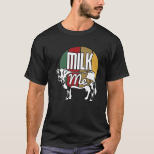T-shirt Cool Vintage Lait Artwork Retro Vache ferme Petit