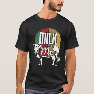 T-shirt Cool Vintage Lait Artwork Retro Vache ferme Petit 