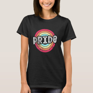 T-shirt Cool Vintage Lgtbq Gay pride Rainbow Circle Retro