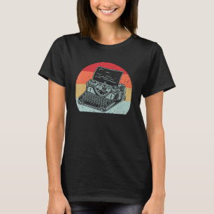 T-shirt Cool Vintage Typewriter Pour Hommes Femmes Auteur 