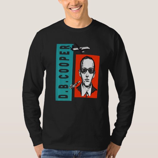 T-shirt Cool Wanted D B Cooper Sketch Cryptid Urban Legend (Devant)
