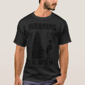 T-shirt Cool Warning I Pee Outside  Funny Boy Peeing Campi (Devant)