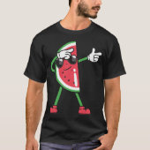 T-shirt Cool Watermelon Dabbing Summer Fun Kawaii Design (Devant)