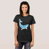 T-shirt Cool Whale Made Of Nature Elements Ocean (Devant entier)