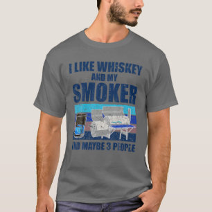T-shirt Cool Whiskey Art Pour Hommes Femmes Viande Fumer B