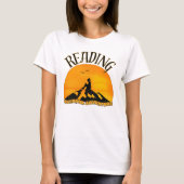 T-shirt Cool Wild Reader Sunset Mountain (Devant)