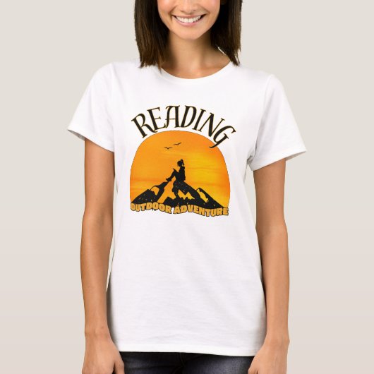 T-shirt Cool Wild Reader Sunset Mountain (Devant)