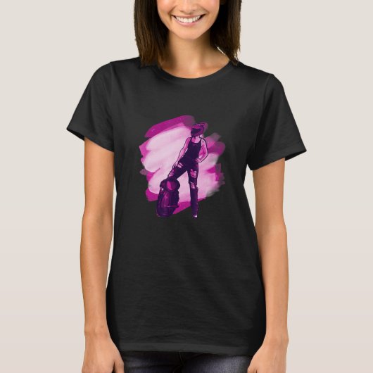 T-shirt Cool Woman Electric Unicycle (Devant)