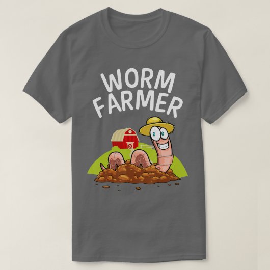 T-shirt Cool Worm Farmer Pour Hommes Femmes Wiggler Rouge (Design devant)