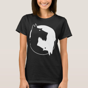 T-shirt Cool Yin Yang Dog Shirt - Cute Scottish Terrier Te