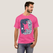 T-shirt Cool Yin Yang Wolf (Devant entier)