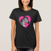 T-shirt Cool Zebra Fuuny Hipster Zebra Animaux Coeur Pin (Devant)