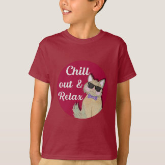 T-shirt CoolCat - Chill Out & Relax - Drôle de design de c