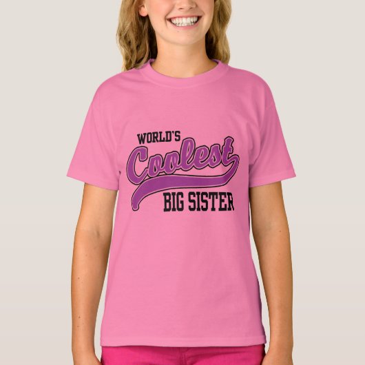 T-shirt Coolest Big Sister (Devant)