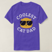 T-shirt Coolest Cat Dad  Men  (Design devant)