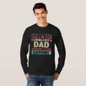 T-shirt Coolest Dad because love Gaming (Devant entier)