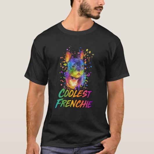 T-shirt Coolest Frenchie French Bulldog Humor Frenchie Dog (Devant)