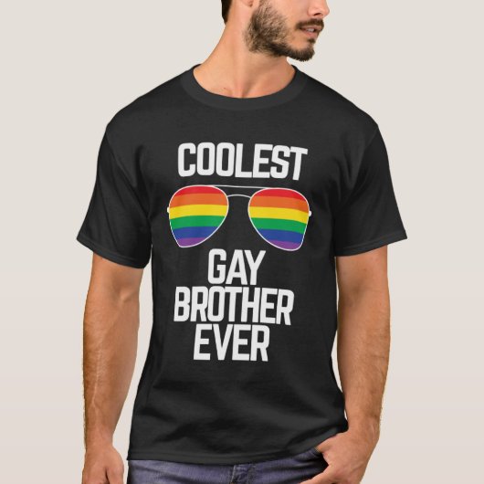 T-shirt Coolest Gay Brother Ever  Gay Pride (Devant)