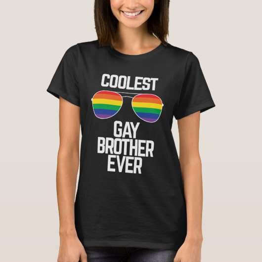T-shirt Coolest Gay Brother Ever  Gay Pride (Devant)