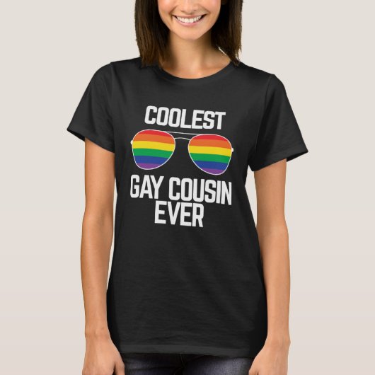 T-shirt Coolest Gay Cousin Ever Gay Pride (Devant)