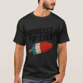 T-shirt Coolest Pop Ever Papa Joke Funny Daddy Popsicle (Devant)