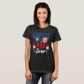 T-shirt Coolest Pop Ever Sunglasses Ice Creams As American (Devant entier)