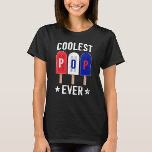 T-shirt Coolest Pop jamais Popsicle Drapeau Américain 4 Ju