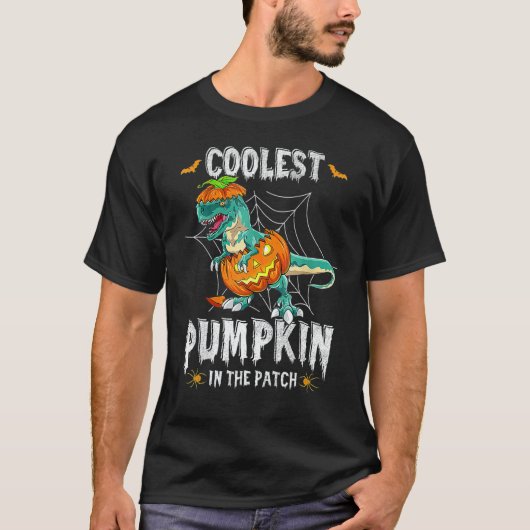 T-shirt Coolest Pumpkin In The Patch Dinosaur Halloween Vi (Devant)