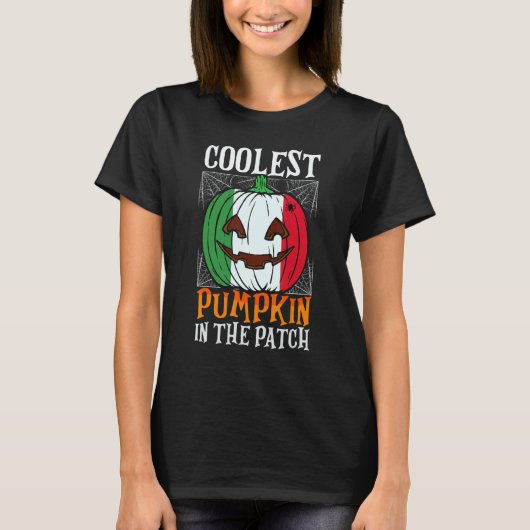 T-shirt Coolest Pumpkin In The Patch Italian Flag Jack Ou2 (Devant)