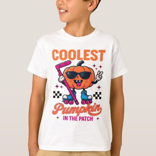 T-shirt Coolest Pumpkin In The Patch – Roller Hockey Fun D (Devant)