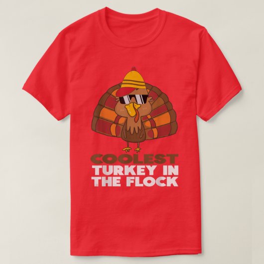T-shirt Coolest Turkey In The Flock Toddler Boys Thanksgiv (Design devant)