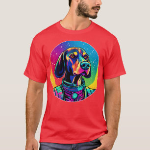 T-shirt Coonhound Cosmic Space Dogs Galaxy Astronaut 4