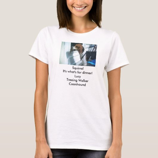 T-shirt Coonhound de marcheur de Treeing (Devant)