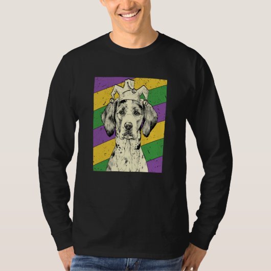 T-shirt Coonhound Jester Mardi Gras Dog Mom or Dad (Devant)