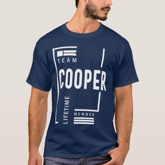 T-shirt Cooper Nom personnalisé Anniversaire Cadeau (Devant)