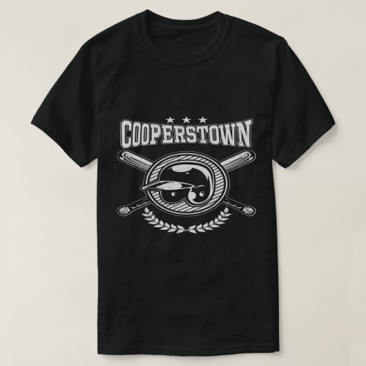 T-shirt Cooperstown New York Baseball Jeu Famille Vacances (Design devant)