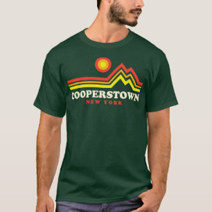 T-shirt Cooperstown New York Vacances Sunset Mountain