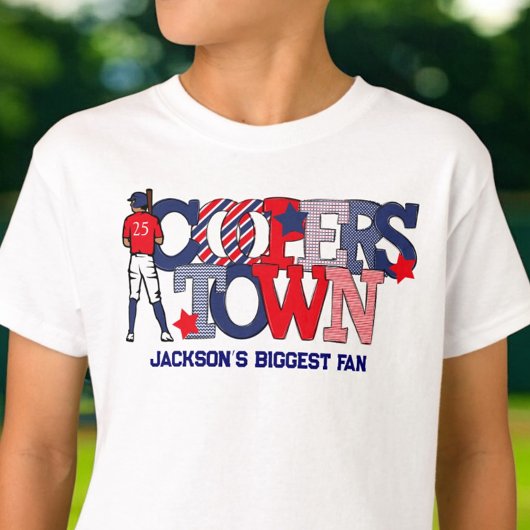 T-shirt Cooperstown Patriotic Sibling Brother Baseball