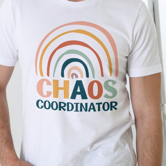 T-shirt Coordinateur Chaos couleurs rétro boho arc-en-ciel