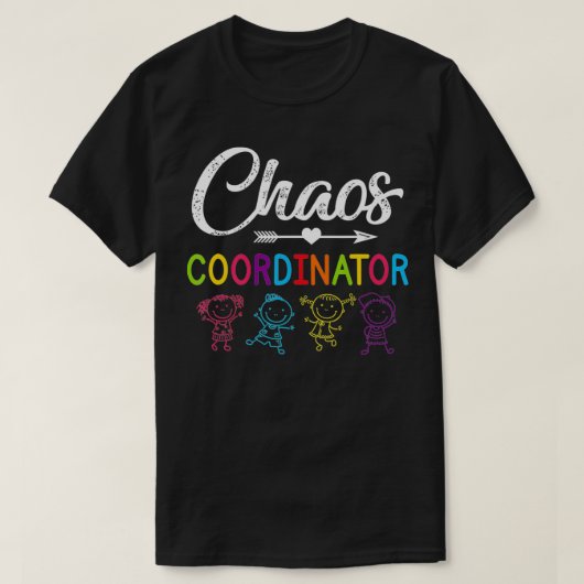 T-shirt Coordinateur Chaos Enseignant Graphic Funny Enseig (Design devant)