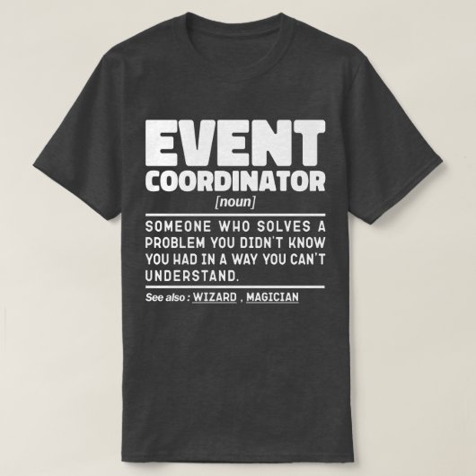 T-shirt Coordinateur de l'événement Noun Wedding Cool de p (Design devant)