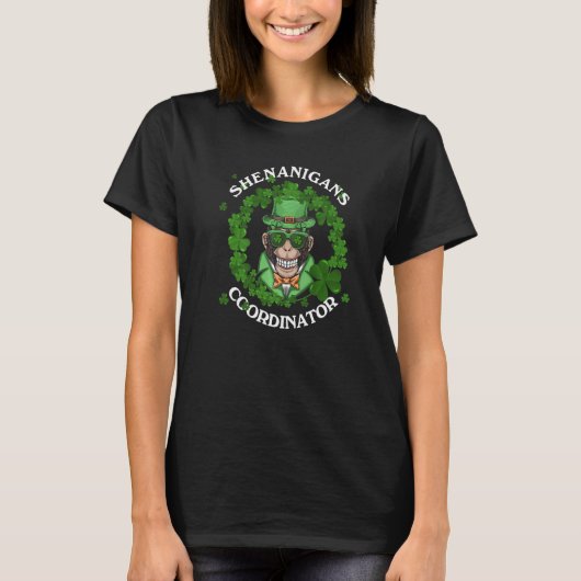 T-shirt Coordinateur de Shenanigans Leprechaun Monkey St P (Devant)