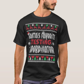 T-shirt Coordinateur des tests favoris de Noël de Père Noë