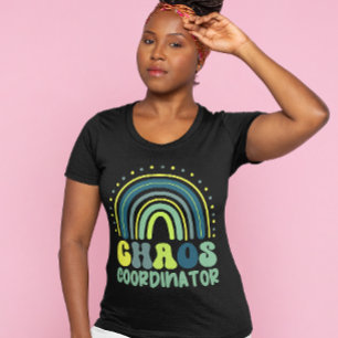 T-shirt Coordinateur du Chaos Boho Rainbow Teacher fun