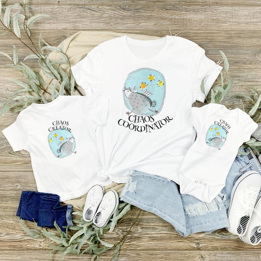 T-shirt Coordinateur du Chaos, maman et moi, maman poulet
