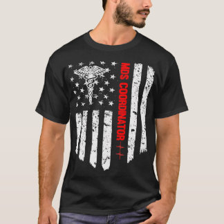 T-shirt Coordinateur Mds American Flag Rn Infirmière inscr