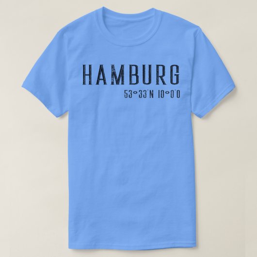 T-shirt Coordonnées 1 de Hambourg (Design devant)