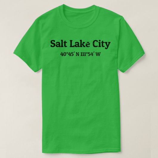T-shirt Coordonnées de Salt Lake City (Design devant)