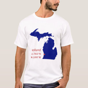 T-shirt Coordonnées GPS de Holland Michigan
