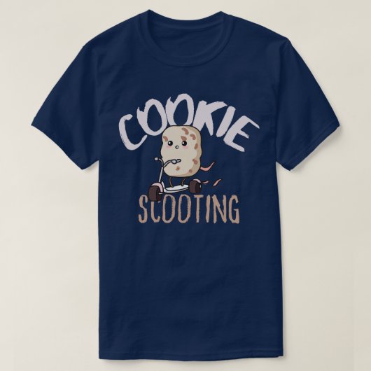 T-shirt Cooter ES amusant Cute Kawaii Cookie Driving Scoot (Design devant)